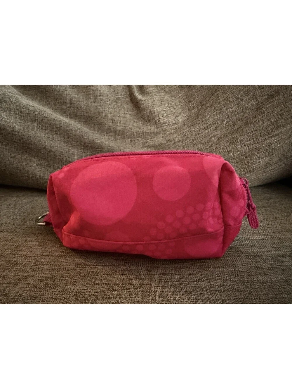 Thirty One Small Travel Bag Pink Lotsa Dots  Makeup Brush Cosmetic School Pencil